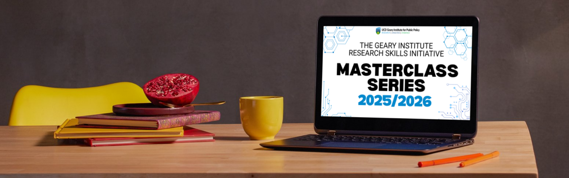 Computer screen announcing GIRSI Masterclass Series 2025/2026